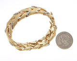 Vintage Estate David Webb 18k Gold 3.00 ct G VS Diamond Woven Bracelet