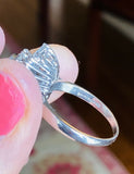 Vintage Ring-dant Platinum 4ct Pear Emerald G VS Diamond Ballerina Ring Pendant