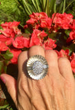 Impressive GEMLOK Billionaire Estate 2.7ct VS Diamond Rock Crystal 18k Gold Ring