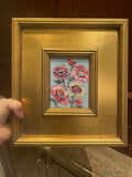 KADLIC Original Oil Painting Wildflowers Impasto Gold Gilt 12” Frame