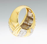 Vintage Estate Jose Hess 2.50 ctw G VS Diamond 18k Gold Cocktail Statement Ring