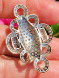 Vintage Estate 18k Gold 3.00ct G VS Pave Diamond Brooch/Pin/Pendant