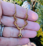 Vintage Estate Kurt Wayne 18k Gold Blue Sapphire Diamond Necklace