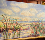 KADLIC Abstract Sunset Seascape Impasto Original Oil Painting 30x40” Canvas