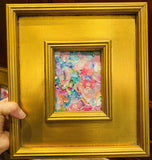 KADLIC Abstract Landscape Original Oil Painting Gold Gilt Frame Fine Art