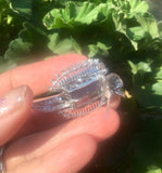 Mid Century Deco Retro 1950s 24+ct Aquamarine G-H/VS Diamond Platinum Brooch