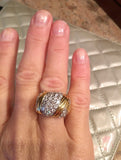 Vintage Estate Jose Hess 2.50 ctw G VS Diamond 18k Gold Cocktail Statement Ring
