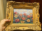 KADLIC Floral Landscape Wild Flowers Gilt Wood Frame 8x10”