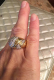 Vintage Estate Jose Hess 2.50 ctw G VS Diamond 18k Gold Cocktail Statement Ring