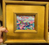 KADLIC Abstract Landscape PAIR Original Oil Painting Gold Gilt Frame Fine Art