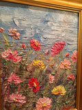 KADLIC Tuscany Floral Wild Flowers Poppy Original Oil Painting 16"x12