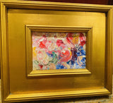 KADLIC Abstract Impasto Original Oil Painting Gold Gilt Frame Fine Art 14”