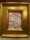 KADLIC Abstract Impasto PAIR Original Oil PaintingS Gold Gilt Frame