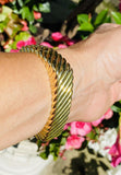 Heavy Vintage Estate Italian 18k Gold Hinged Retro Diamond X Cuff Bracelet 60g