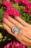 Impressive GEMLOK Billionaire Estate 2.7ct VS Diamond Rock Crystal 18k Gold Ring