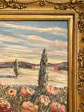KADLIC Abstract Sunset Seascape Impasto Original Oil Painting Gold Frame 24