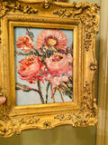 KADLIC Floral Seascape Wild Flowers Gilt Wood Frame 8x10”