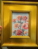 KADLIC Original Oil Painting Wildflowers Impasto Gold Gilt 14" Frame