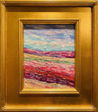 KADLIC Original Oil Painting Abstract Modern Chunky Impasto Gold Gilt 15" Frame