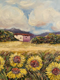 KADLIC French Provence Sunflowers Impasto Original Oil Painting On Canvas 24x20”