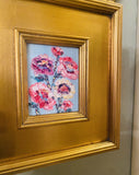 KADLIC Original Oil Painting Wildflowers Impasto Gold Gilt 12” Frame