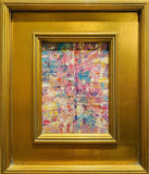 KADLIC Abstract Impasto PAIR Original Oil PaintingS Gold Gilt Frame