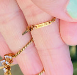 Vintage Estate Kurt Wayne 18k Gold Blue Sapphire Diamond Necklace