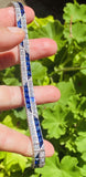 Vintage Midcentury Platinum 10.0ct Blue Sapphire Diamond Bracelet