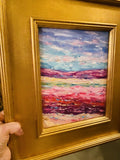 KADLIC Original Oil Painting Abstract Modern Chunky Impasto Gold Gilt 15" Frame