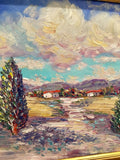 KADLIC Impasto Italian Landscape Art  Original Oil Painting 24” Gold Gilt Frame