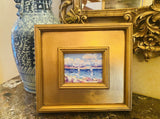 KADLIC Abstract Seascape Original Oil Painting Gold Gilt Frame Fine Art