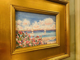 KADLIC Abstract Impasto Original Oil Painting Gold Gilt Frame Fine Art 14”