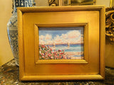 KADLIC Abstract Impasto Original Oil Painting Gold Gilt Frame Fine Art 14”