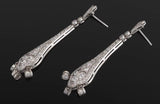 Stunning Art Deco Estate Pair of Platinum 4.50 Ct Diamond Pendant Earrings