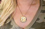 Vintage Marlene Stowe 18k Gold 45ct Lemon Citrine VS Diamond Pendant Brooch