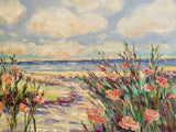 KADLIC Abstract Sunset Seascape Impasto Original Oil Painting 30x40” Canvas