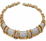 Stunning 8 Carat Marquise G/VS Diamond 18k Gold Heavy Choker Necklace 148 Grams