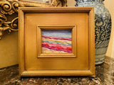 KADLIC Abstract Impasto Original Oil Table Painting Gold Gilt Frame 10" Fine Art