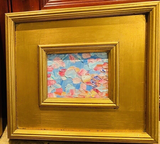 KADLIC Abstract Landscape Original Oil Painting Gold Gilt Frame Fine Art
