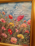 KADLIC Tuscany Floral Wild Flowers Poppy Original Oil Painting 16"x12
