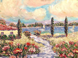 24x20" Riviera Beach Seascape KADLIC Original Oil Painting Art French Gold Frame