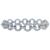 Vintage Jabel 18k White Gold 5.00 Carat F VS Diamond Bracelet