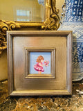 KADLIC Impressionist Girl Child Original Oil Painting Silver Gilt Frame Fine Art