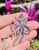 Vintage 1950s Platinum 3.44ct VS Diamond Brooch/Pin/Pendant
