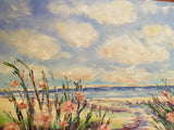 KADLIC Abstract Sunset Seascape Impasto Original Oil Painting 30x40” Canvas