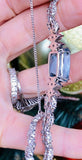 Vintage Mid Century Platinum VS 4ct Diamond Topaz Bracelet