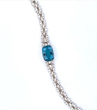 Vintage Mid Century Platinum VS 4ct Diamond Topaz Bracelet