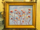 KADLIC Floral Abstract Impasto Original Oil Painting Gilt 30” Frame Fine Art