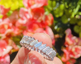 Vintage Estate Platinum 2.60ct VS Diamond Baguette Anniversary Wedding Band Ring