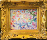 KADLIC Original Oil Painting Abstract Impasto Gold Gilt 15" Frame